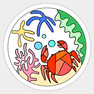 Cute Crab Sticker